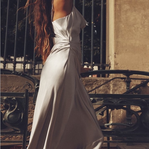 Zara Satin Effect Midi Dress - Picture 6 of 11